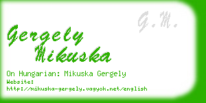 gergely mikuska business card